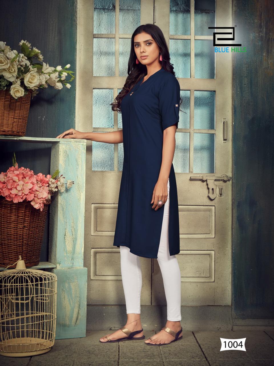 Blue Hills Colorbar 10 Ethnic Daily Wear Rayon Designer Kurti Collection